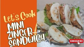 mini zinger sandwich food bushra s kitchen chickenrecipe recipe cookingwithbushra [upl. by Giacinta]