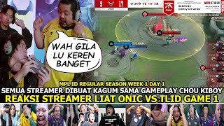 REAKSI STREAMER ONIC VS TLID GAME 1  REACTION FNATIC ONIC VS TEAM LIQUID WEEK 1 DAY 1 MPLIDS14 [upl. by Chaker189]