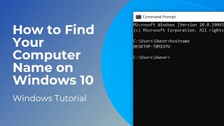 How to Find Your Computer Name on Windows 10 [upl. by Bullough854]