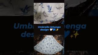 Umbrella lehenga design 💙🤍lehenga design you tube short [upl. by Sullecram767]