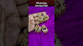 పంచలోహ earrings WhatsApp 8121567709 panchaloha onegramgoldjewellery earrings [upl. by Tye]