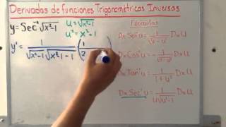 Derivada de funciones inversas  SECANTE inversa [upl. by Solracnauj]