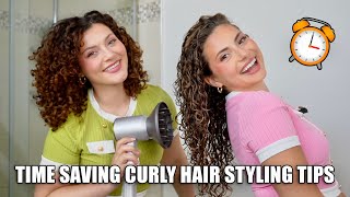 MY TOP TIME SAVING CURLY HAIR STYLING TIPS FOR DEFINED CURLS [upl. by Odnalra]