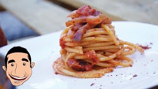 BUCATINI ALL AMATRICIANA  Italian Pasta Amatriciana  Amatriciana Sauce Recipe [upl. by Nennarb]