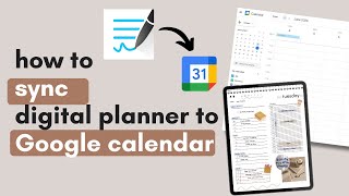 HOW TO link digital planner to google calendar  goodnotes tutorial how to make digital planner [upl. by Anait401]