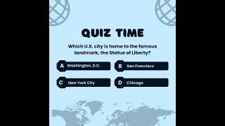 Which US city is home to the famous landmark the Statue of Liberty quizetime flagsoworldquiz [upl. by Pond]