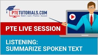 Expert Tips PTE Listening Summarize Spoken Text [upl. by Llerol]