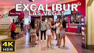 4K HDR Excalibur Las Vegas Walking Tour  June 2024  Las Vegas Nevada [upl. by Prussian479]