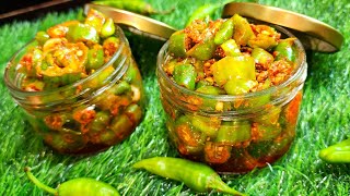 Green Chilli Pickle Recipe  Hari Mirch ka Achar  Instant Achar  Pickle Recipe by kabitaskitchen [upl. by Ellinet897]