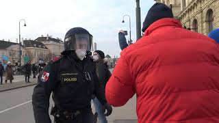 Anti Corona Demonstration in Wien vom 3112021 [upl. by Ynaittirb]