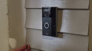 installing a ring video doorbell on vinyl siding with a vinyl siding adapter [upl. by Airbmat602]