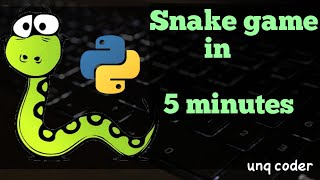 How I Created Snake game in 5 minutes  PYTHON  Telugu  using Curses  Unq coder [upl. by Cartwell29]