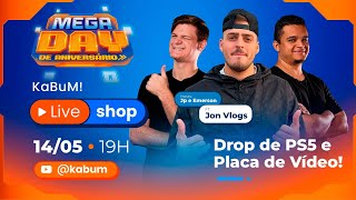 KABUMLIVESHOP  MEGA DAY ▶️ DROPNINJA de PS5 e PLACA DE VÍDEO 🚀 ft JonVlogs [upl. by Airdnaxila400]