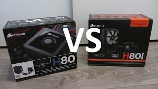 Corsair Hydro Series H80i vs H80 CPU Wasserkühler [upl. by Abbub]