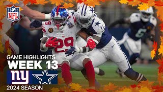 New York Giants vs Dallas Cowboys Game Highlights  NFL 2024 Season Week 13 [upl. by Leanora605]