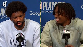 Joel Embiid amp Tyrese Maxey talks Game 6 Loss vs Knicks Postgame Interview [upl. by Bear]