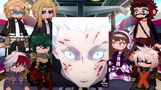 Pro heroes react to gojo satoru as the new hero  MHA jujutsu kaisen  Class 1A  Gacha life  Deku [upl. by Naxor]