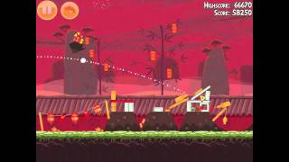 Angry Birds Seasons Year of the Dragon 11 Walkthrough 2012 3 Star [upl. by Yliah]