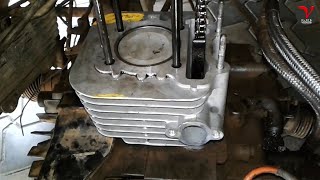 Bajaj Three Wheeler Engine Repair  Replace Cylinder Bore [upl. by Berne]