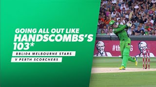 Legendary Cricket Moments Peter Handscombs 103 BBL 04 Stars v Scorchers l Kayo Sports [upl. by Hilbert]