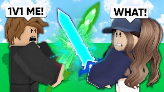 I Trained My GIRLFRIEND To Be A PRO Then I 1v1d Her Roblox Bedwars [upl. by Dierolf]