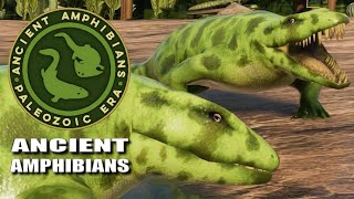 Ancient Amphibians Pack  Anthracosaurus Diplocaulus Ichthyostega amp Platyhystrix  JWE 2 Mods 4K [upl. by Donell]