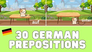 30 German Prepositions 🇩🇪  German for beginners  KidsGerman [upl. by Zippel]