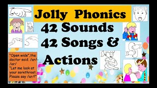 The 42 Sounds 42 Songs and Actions of Jolly Phonics with some vocabularyGroups 17 [upl. by Lanrev]