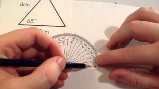 Constructing SAS triangles  Corbettmaths [upl. by Archer493]