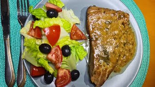 Recette de thon rouge 🐟sauce beurre🧈 et citron 🍋 وصفة التونة الحمراء بالزبدة🧈و الليمون 🍋وصفة رائعة [upl. by Krauss932]