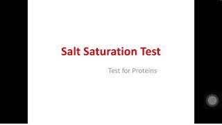 Salt Saturation Test For Proteins 1st year MBBSBDS BIOCHEMISTRY [upl. by Jer442]