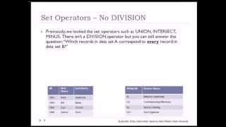 6 of 6 SQL Advanced with Oracle  Solving a quotdivisionquot problem [upl. by Inness]