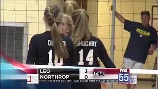 Prep Volleyball Roundup Leo Dwenger Sweep Matches [upl. by Ennaear]