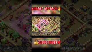 Great Attack❤️‍🔥Susbscribe❤️👍cocgamesclashofclans music remix bassboosted clashofclans [upl. by Camey]