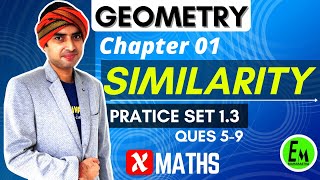 SIMILARITIES PRACTICE SET 13  CHAPTER 1 MATH GEOMETRY  CLASS 10 MAHARASHTRA STATE BOARD [upl. by Hnacogn116]