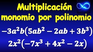 87 Multiplicación de monomio por polinomio MUY FÁCIL [upl. by Ahsyle]