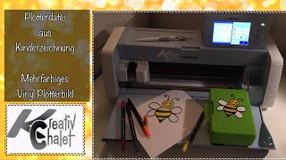 Mehrfarbige Plotterdatei aus Kinderzeichnung erstellen [upl. by Warp577]