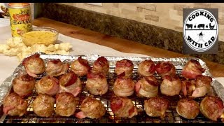 Keto Cheese Stuffed Meatballs Wrapped In Bacon  How To Make Moink Balls  Queso With Chorizo [upl. by Nylatsirk]