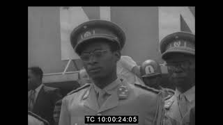 Colonel Joseph Mobutus Army Parade On The Streets of Leopoldville  Congo Republic  November 1960 [upl. by Lemar]