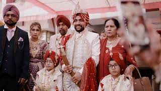 LAKHVINDER SINGH WEDS SATVINDER KAUR PUNJABI WEDDING 4K HIGHLIGHT VIDEO BY SAINI STUDIO SADHAURA [upl. by Arbmahs]