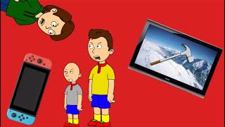 Classic caillou destroys caillous nintendo switchincludes a terrible giftgrounded [upl. by Enyawd]