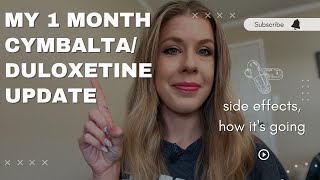 1 Month Cymbalta Duloxetine Update For Anxiety [upl. by Ahsemot]