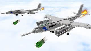 BATALLA de AVIONES GIGANTES con BOMBAS en MINECRAFT SIN MODS [upl. by Frantz]