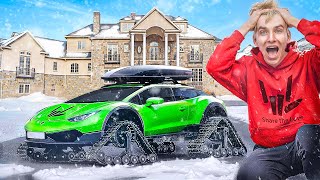 We Survived a MAJOR SNOW STORM Lamborghini SnowMobile [upl. by Esyli104]