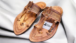 Handmade Royal Kolhapuri Leather Chappals  Timeless Craftsmanship amp Tradition [upl. by Colt148]