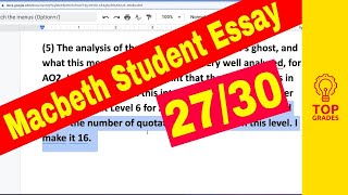 MACBETHS FEAR STUDENT GRADE 9 ESSAY 5 HACK to ANY ESSAY [upl. by Frendel]