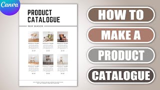 How to make a Product Catalogue in CANVA  Product Brochure  Flyer [upl. by Esimehc]