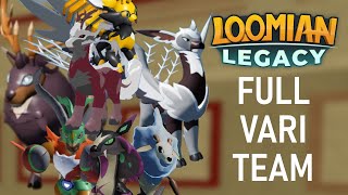 VARI EVOLUTION TEAM  Loomian Legacy PVP [upl. by Enak]