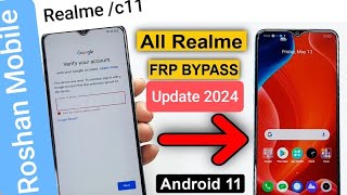 Realme c11 frp bypass 2024 Android 1112 Realme c11 Google account bypass without pc [upl. by Marucci154]