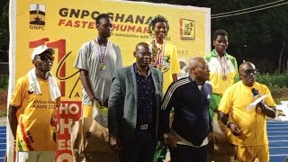 GNPC Ghana Fastest Human 2nd Place u18  Sulemana Fulera [upl. by Oeht689]